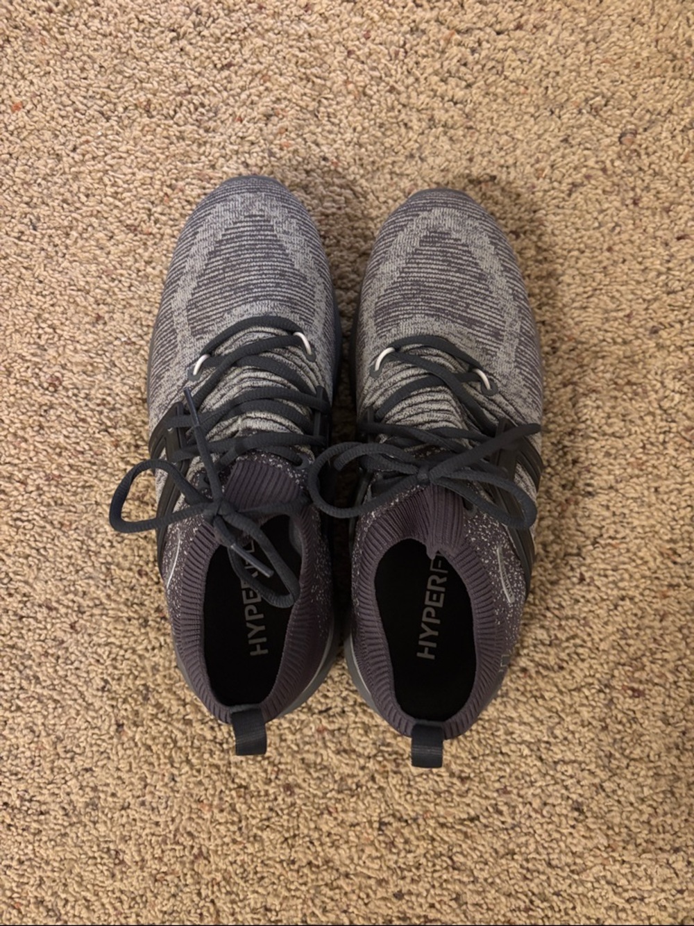 Hyperfly HYPERFLEX Knit Athletic Sneakers - Gray/Black